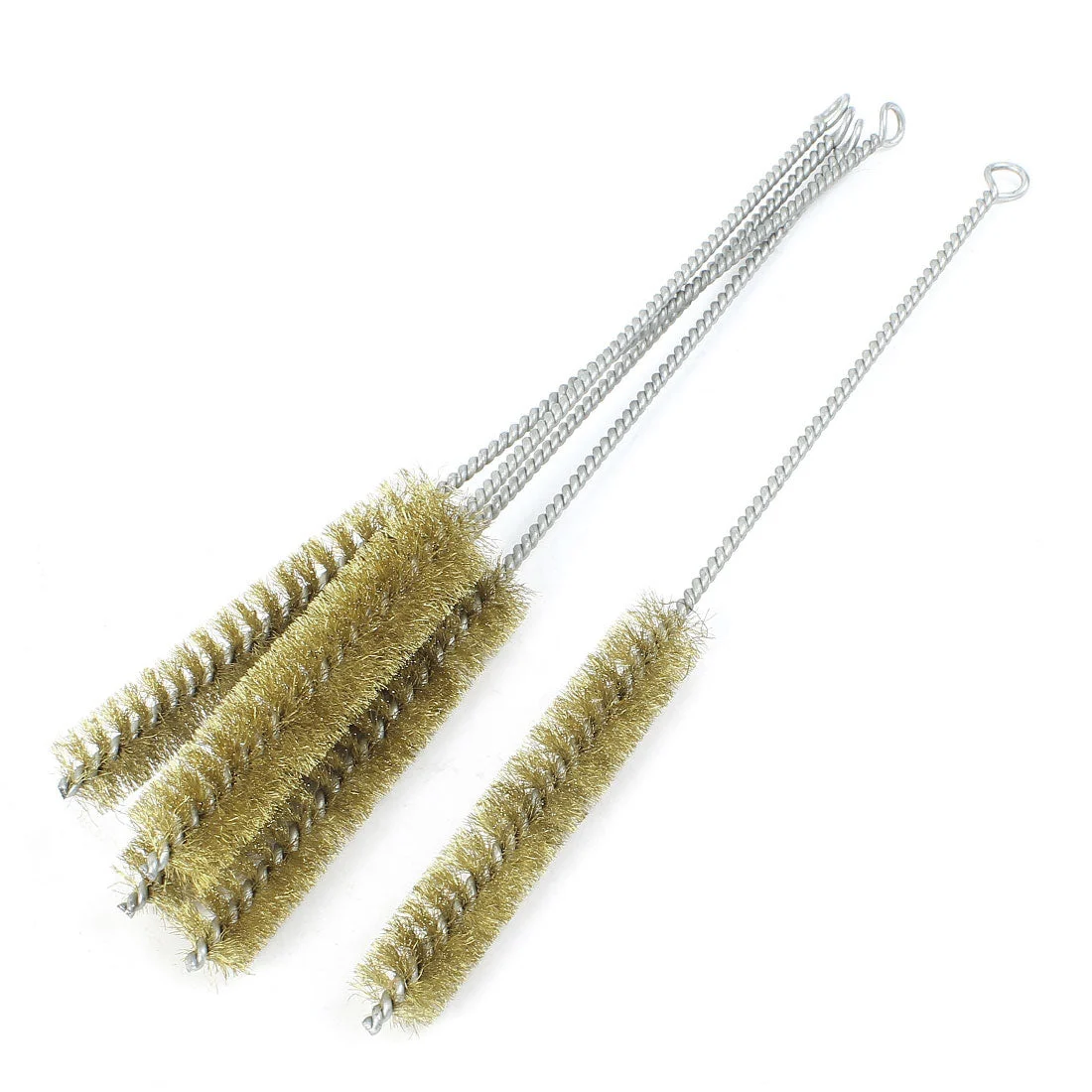 5 Pcs 20mm Diameter Dense Brass Wire Tube Brush Cleaning Tool 30cm Length