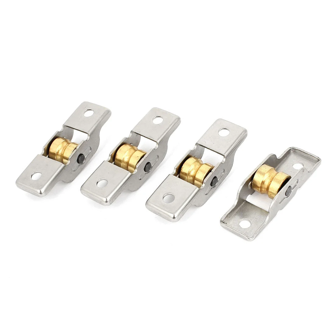 4 Pcs Gold Tone Axle Roller Wheel Sash Pulley for Sliding Door Window
