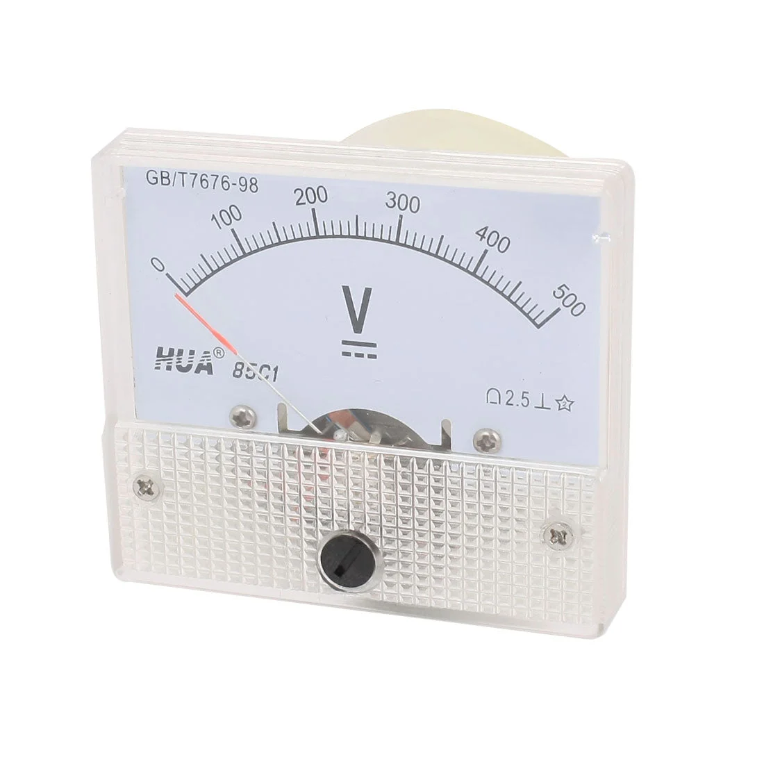 Rectangle Dial Panel Gauge Voltage Voltmeter DC 0-500V Class 2.5 Accuracy 85C1