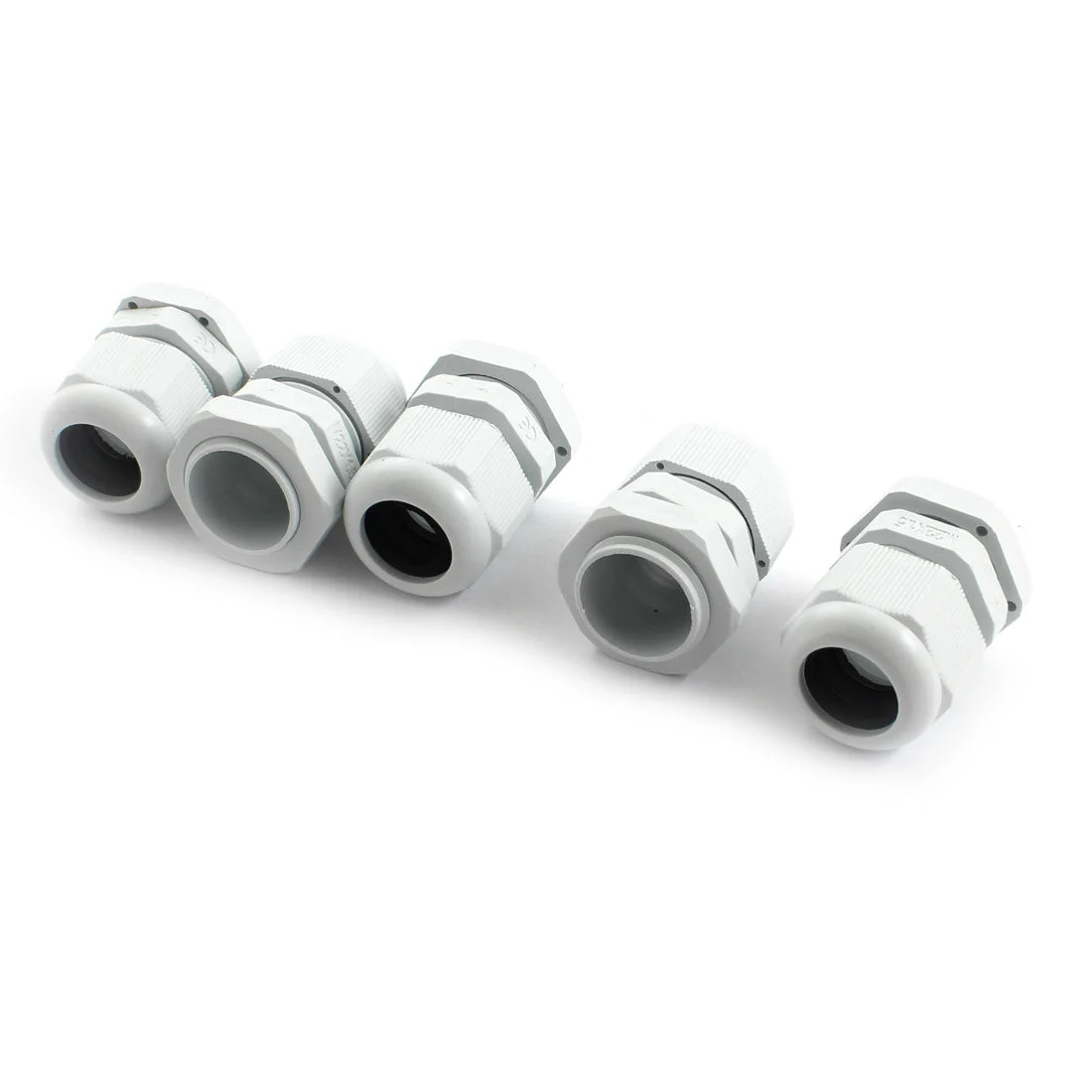 5Pcs M22x1.5 10mm to 14mm Waterproof Connector Adapter Joint Nylon Cable Gland White