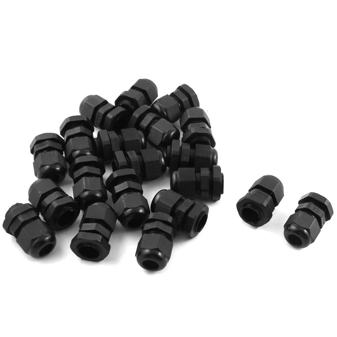 20pc M16x1.5 Black Nylon 4-8mm Waterproof Cable Glands connectors