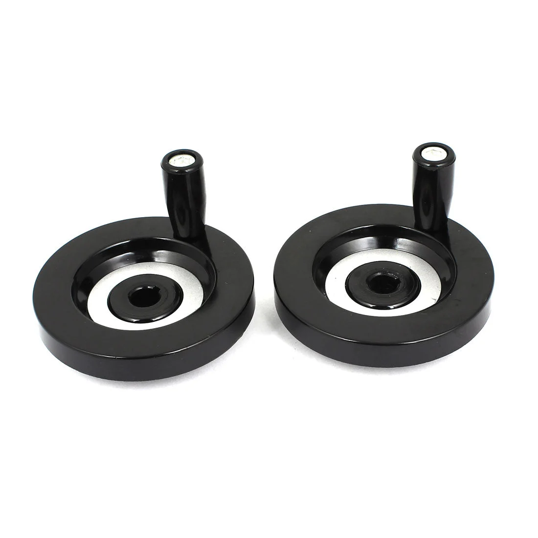 2 Pcs 80mm Dia Hand Wheel Black for Milling Machines