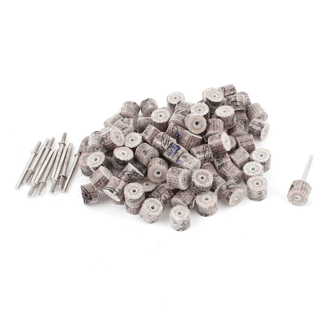 100 Pieces 120 Grit 10x10x3mm Flap Wheel Cylindrical Grinding Polishing Discs