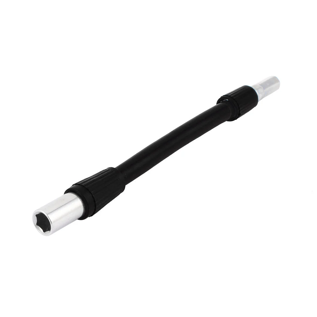 1/4" Hex Shank 140mm Length Flexible Extension Screwdriver Bit Black