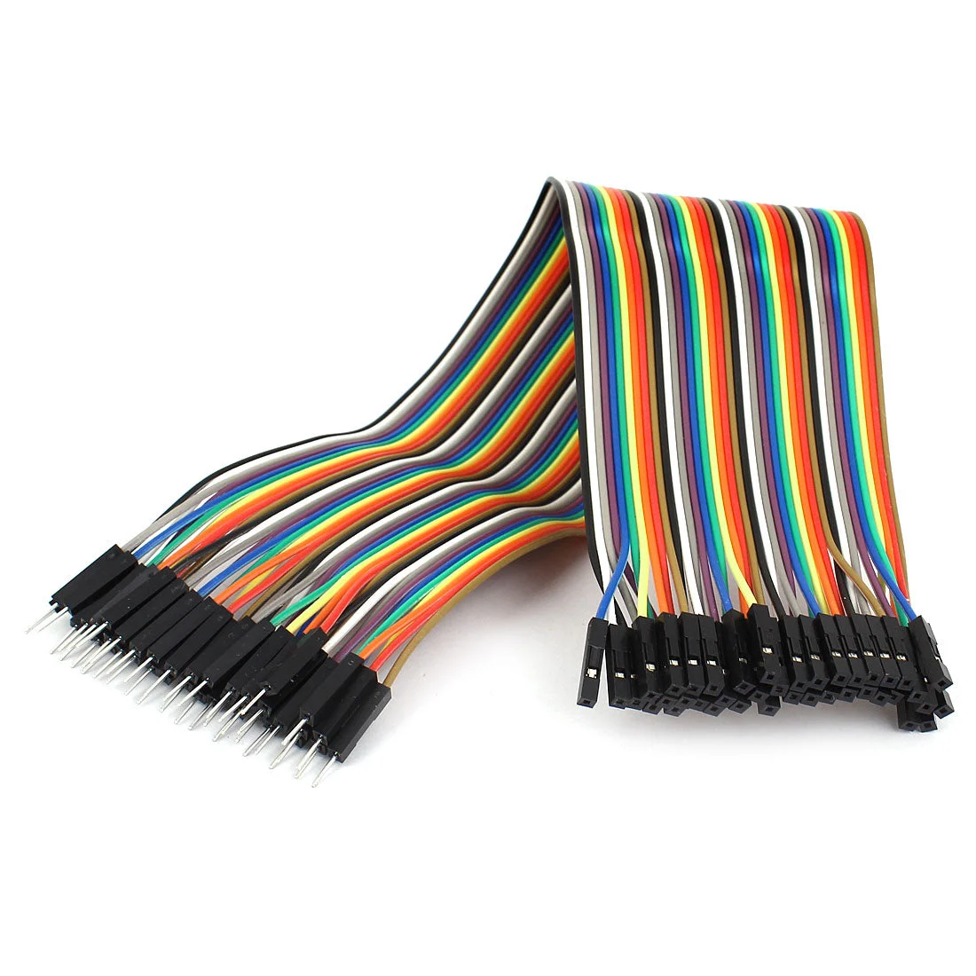 30cm 12" 40pin Male to Female 2.54mm 1P-1P Jumper Wire Flat Cable
