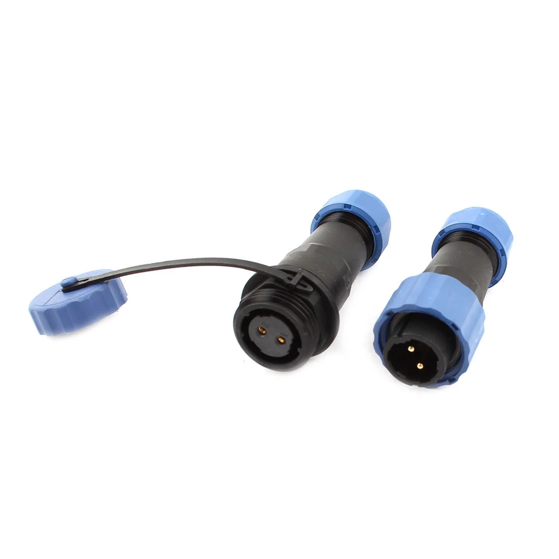 Pair Waterproof Aviation Cable Connector with Socket SD16-2 IP68