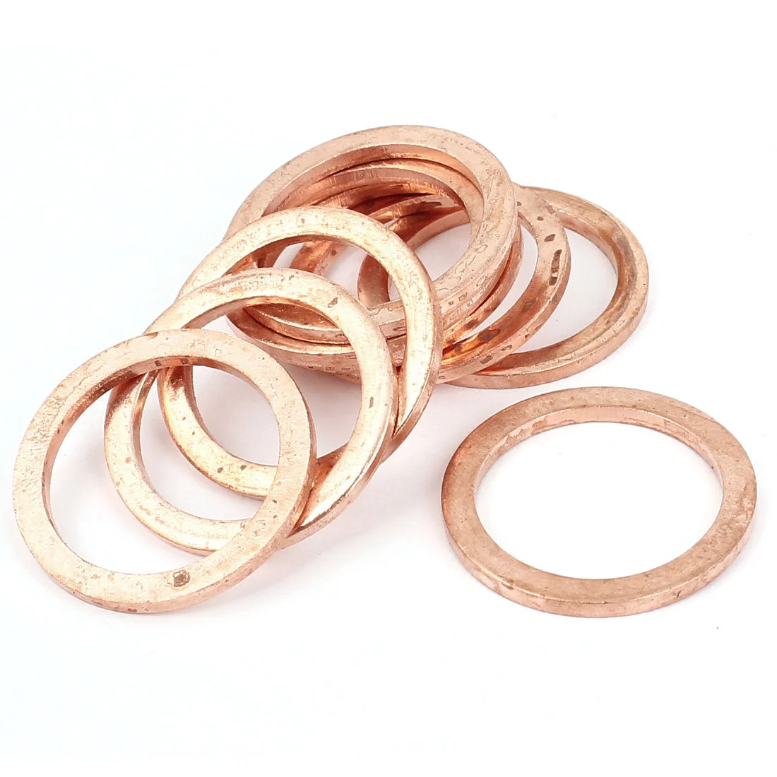 20mm x 26mm x 2mm Metric Shape Copper Flat Washer 10 Pcs