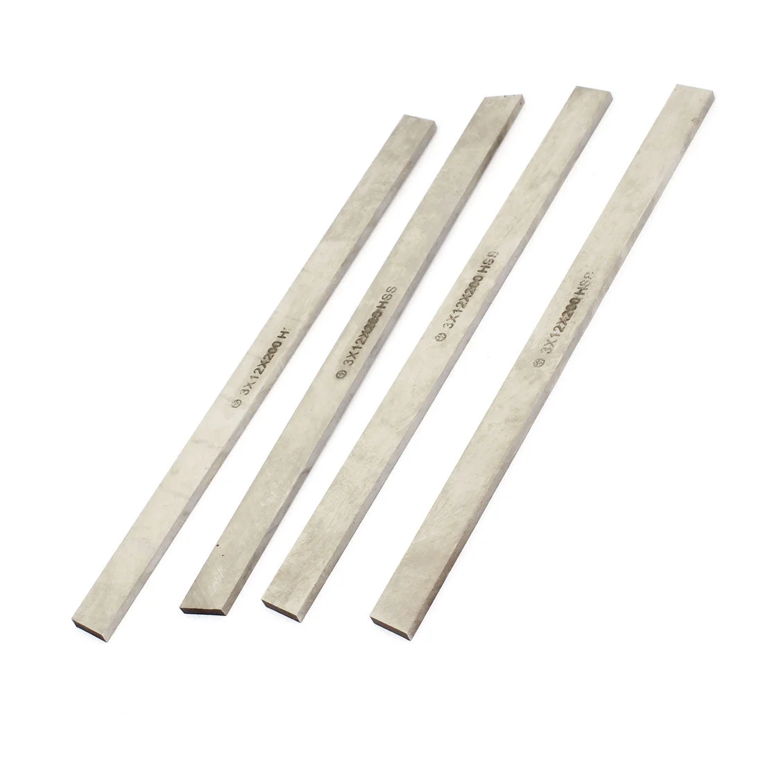 4 Pcs Machinist Metal Cutting Lathe HSS Tool Bit 3mm x 12mm x 200mm