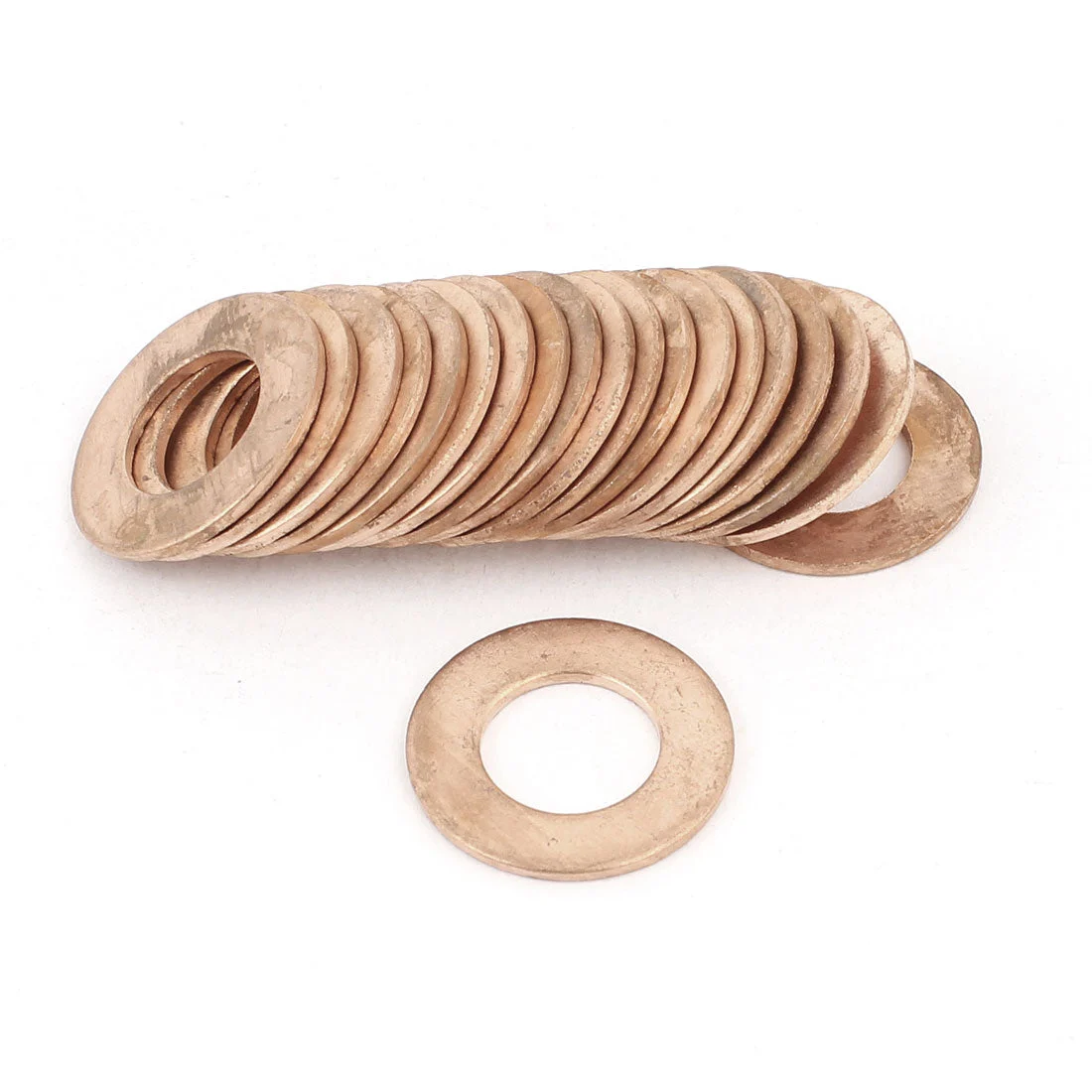 20PCS 17mm OD 9mm ID 1mm Thick Copper Washer Flat Oil Brake Line Seal