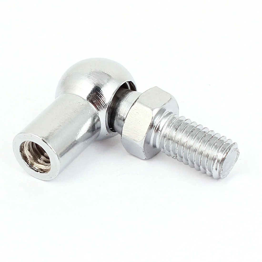 Silver Tone Metal Right Angle Rotary 8mm Male Thread Dia Ball Rod End Bearing