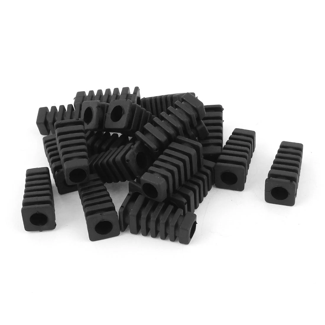 20pcs 27x9x7mm Mini Rubber Square Strain Cord Boot Protector Cable Sleeve Hose for Power Tool