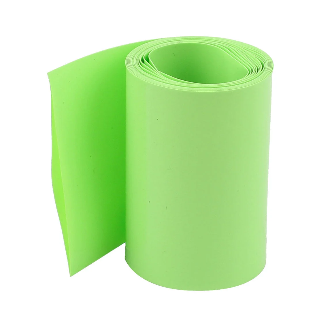 10M 64mm Width PVC Heat Shrink Wrap Yellow Green for AA Battery Pack