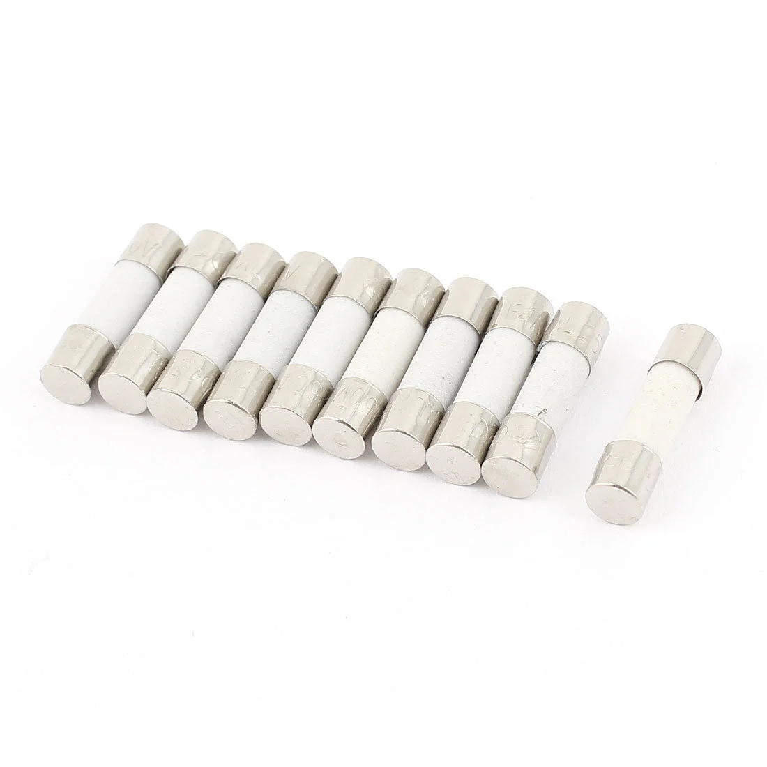 10Pcs 250V 5A T5A Slow Blow Time Delay Ceramic Fuses Tubes 5mm x 20mm