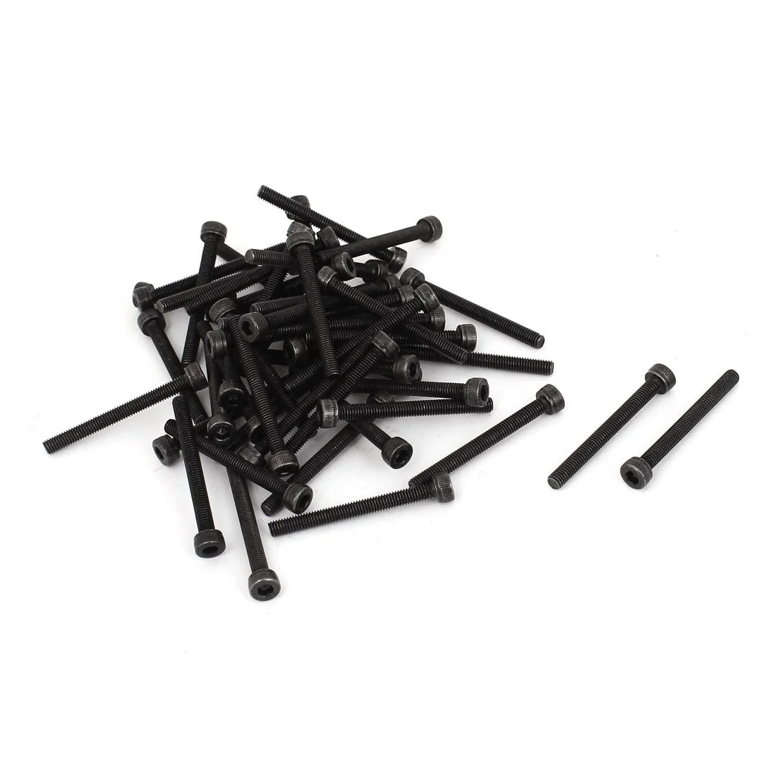 M3 x 30mm Alloy Steel Hex Bolt Socket Head Cap Screws Black 50 Pcs