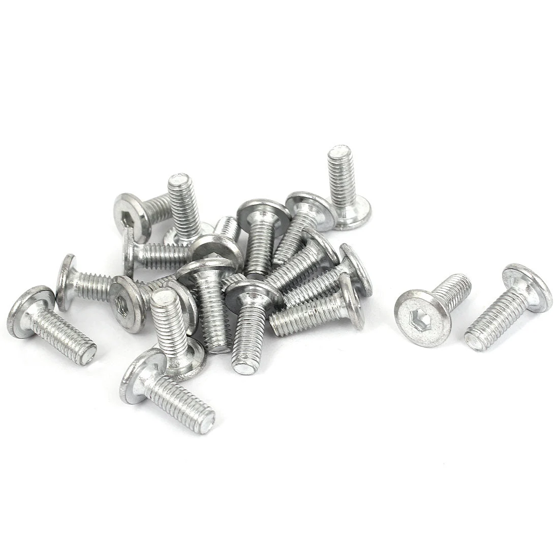 20 Pcs Countersunk Flat Head Cap Hexagon Socket Bolt Screws M6 x 15mm