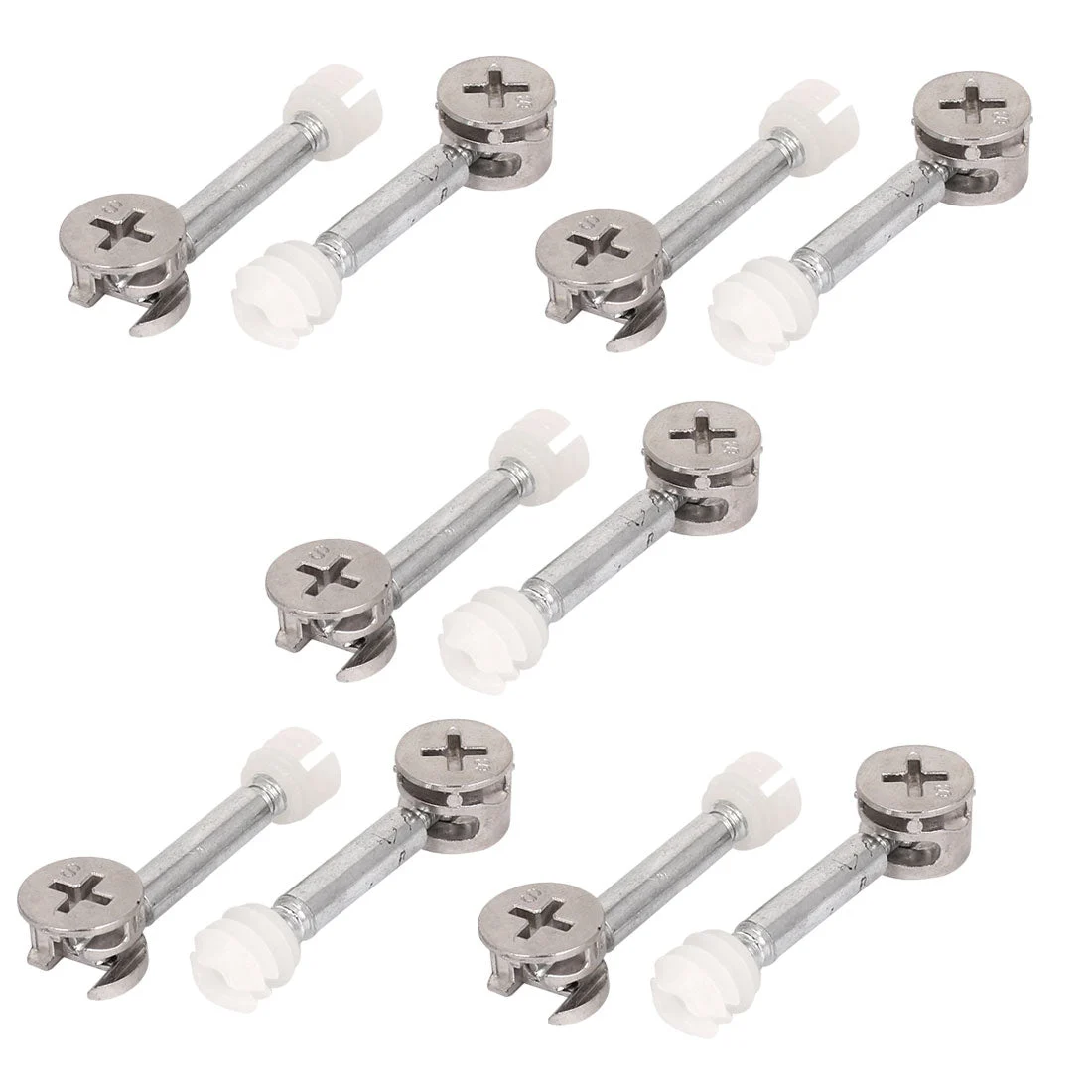 Furniture Hardware 15mmx11mm Connection Screws Eccentric Nuts 10 Set