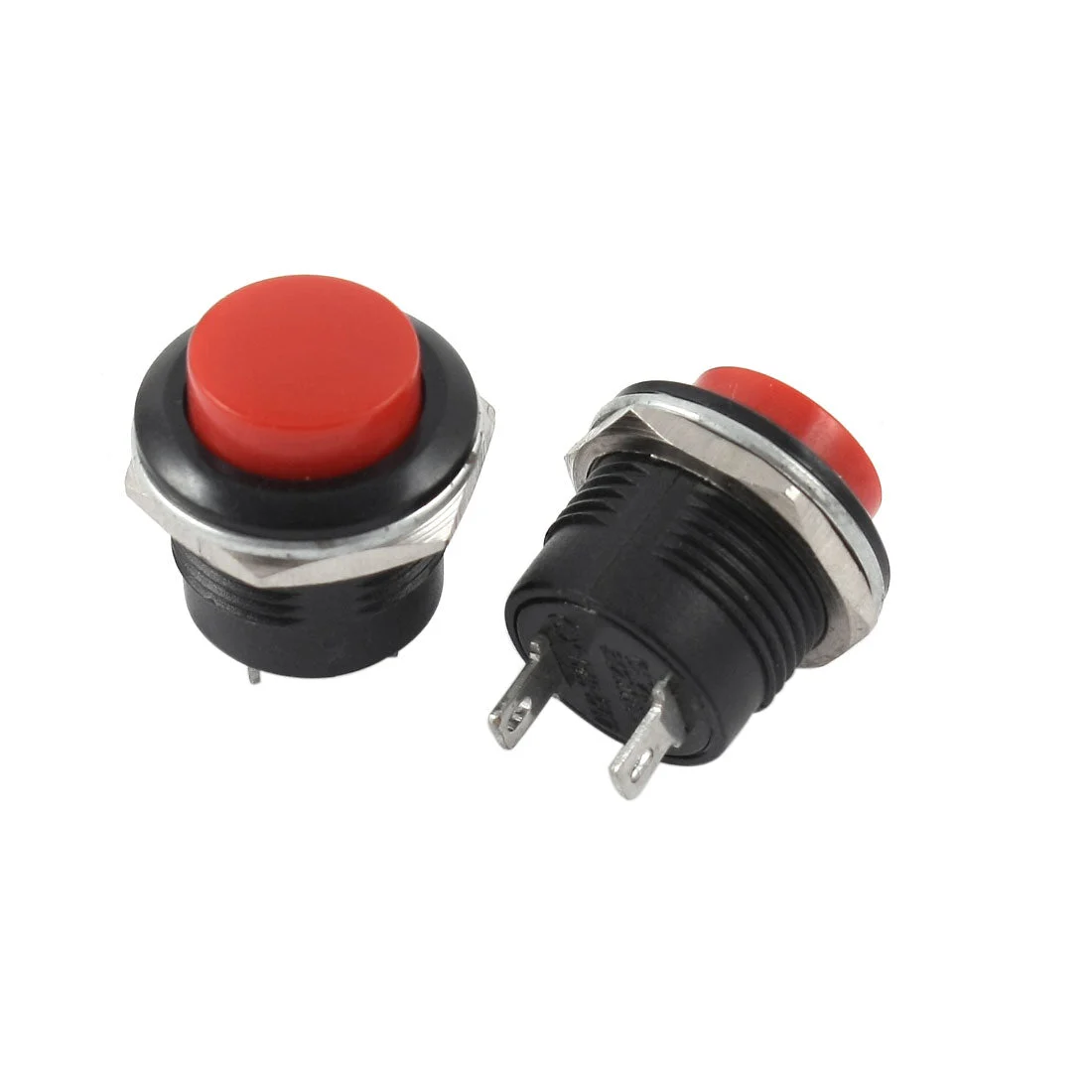 AC 125V/6A 250V/3A Red Momentary ON/OFF Push Button Switch R13-507 2 Pcs