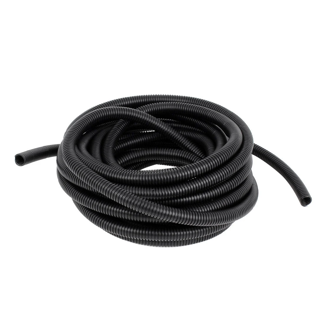 6.6 M 10 x 13 mm Plastic Corrugated Conduit Tube for Garden,Office Black