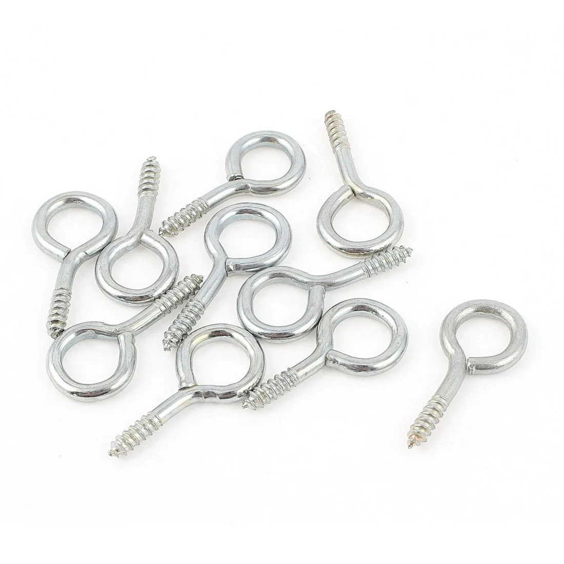 Uxcell Jewelry Garden Vine Wire 2.5mm Thread Dia Eyelet Screw Eye Hook 10 PCS