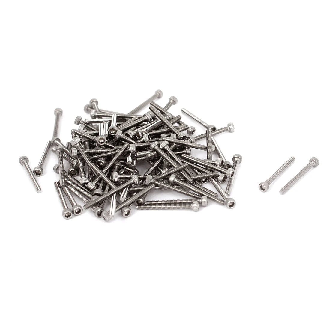 100pcs M1.6x16mm Stainless Steel Hex Socket Head Cap Machine Screws 0.35mm Pitch