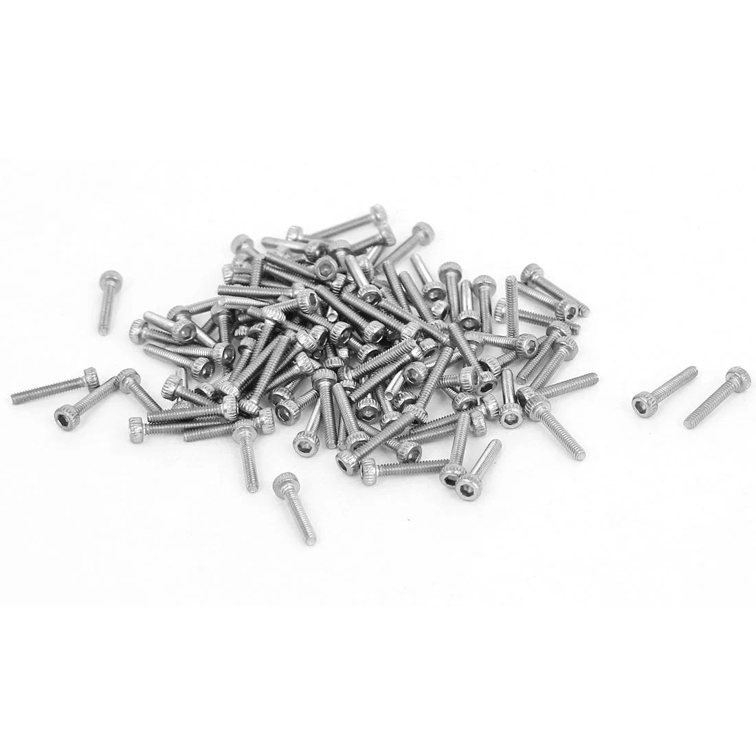 100pcs M1.4x8mm 0.3mm Pitch Stainless Steel Hex Key Socket Head Cap Screw Bolts