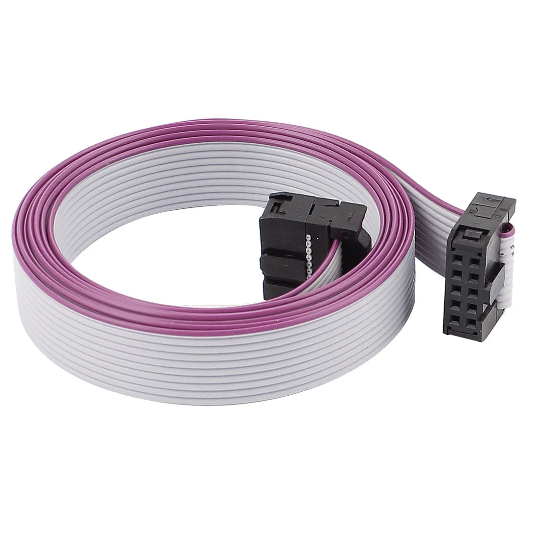 2.54mm Pitch 10Pin F/F IDC Connector Motherboard Flat Ribbon Cable Wire 118cm