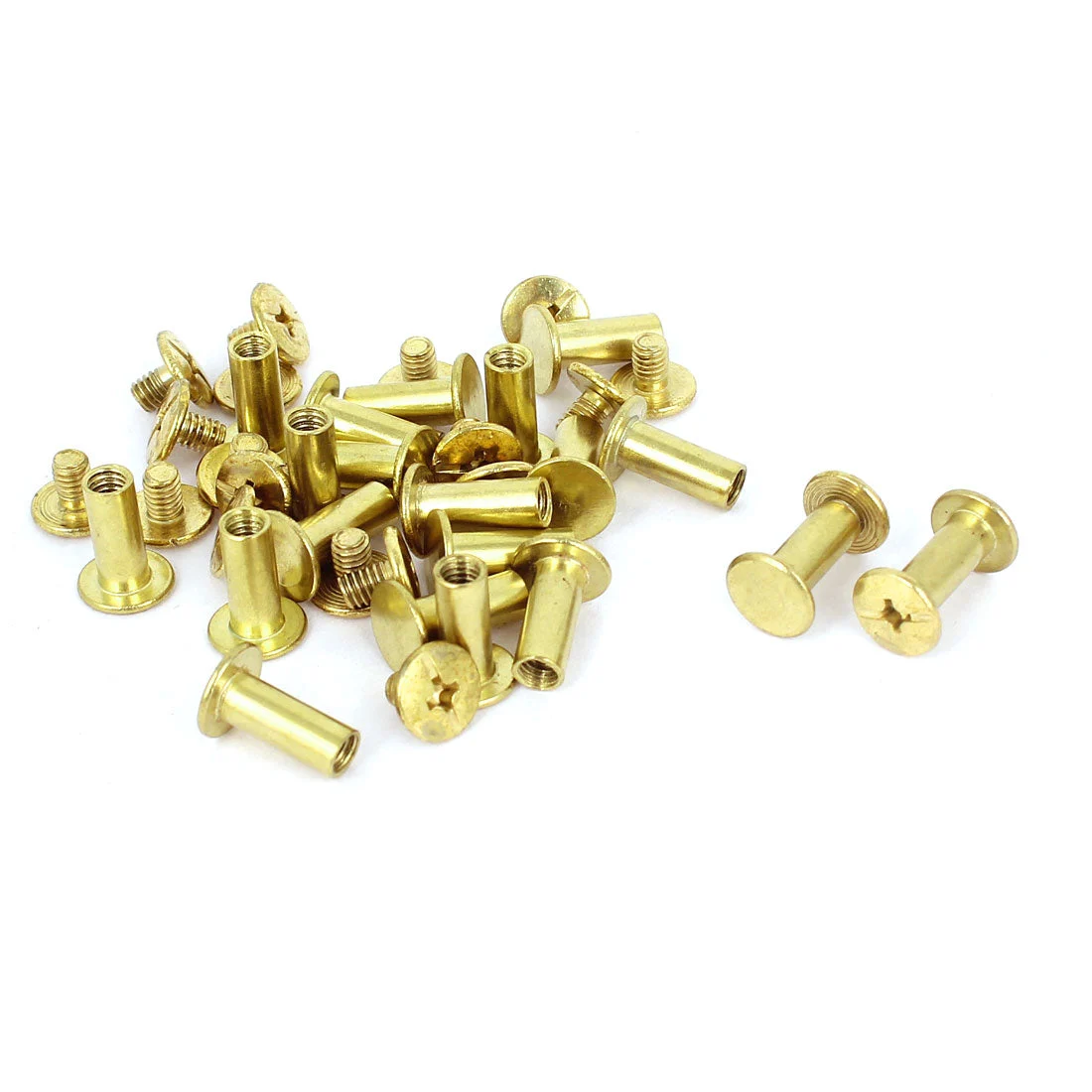Brass Plated 5x12mm Binding Chicago Screw Post 20pcs for Albums Scrapbook