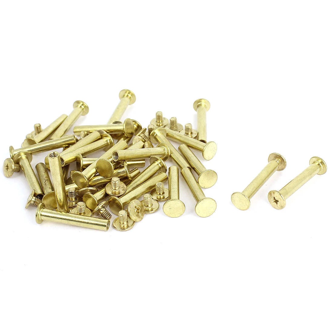 Brass Plated 5x30mm Binding Chicago Screw Post 30pcs for Leather Scrapbook