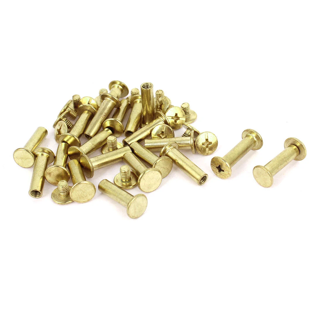 Scrapbook Leather Brass Plated 5x18mm Binding Chicago Screw Post 20pcs