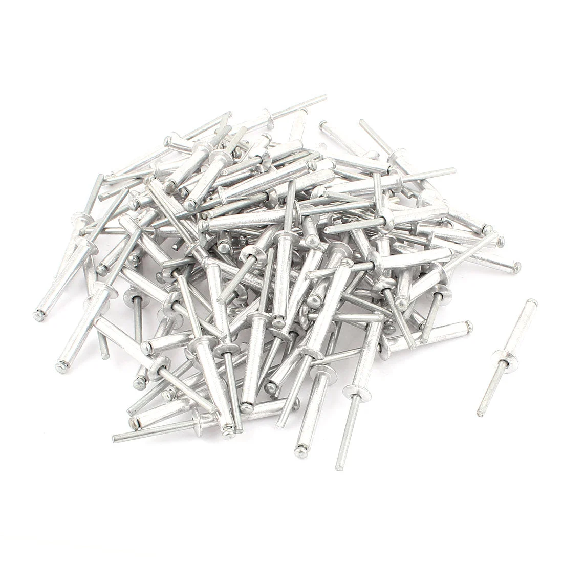 100Pcs 5mm x 30mm Aluminium Open End Dome Head Blind  9mm
