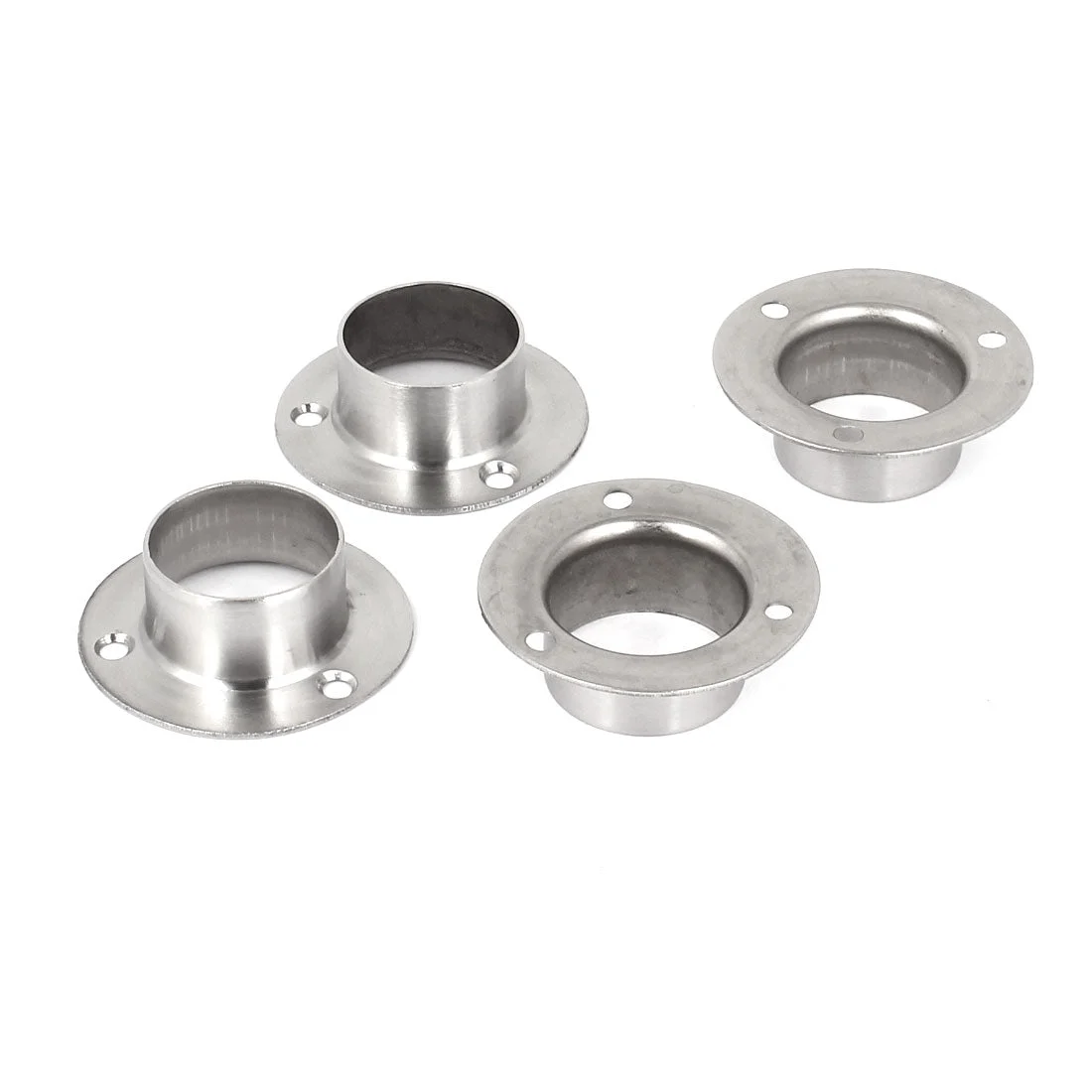 4pcs Wardrobe Hanging Rail Rod Support Bracket Socket Holder for 32mm Dia Tube