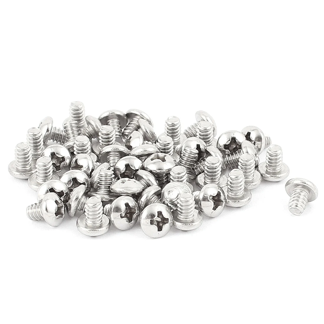 50 Pcs #6-32 x 3/16" Stainless Steel Phillips Head Bolts Machine Screws