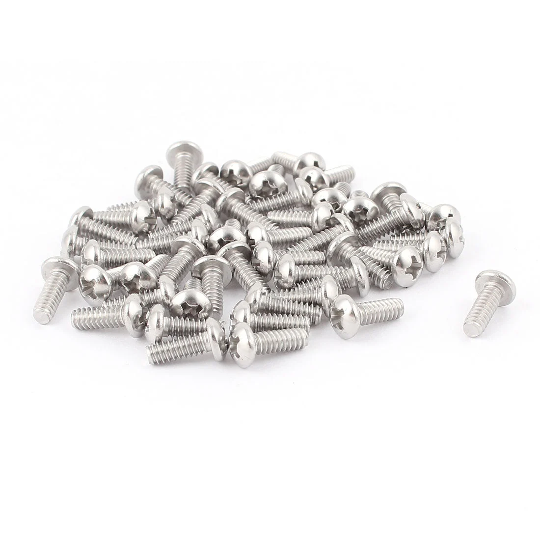 50 Pcs M3 x 9mm Stainless Steel Phillips Button Head Machine Screws