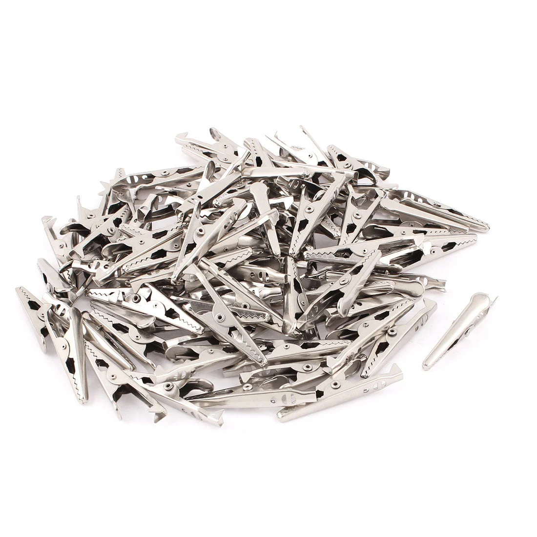 90pcs Mini Electrical Crocodile/Alligator Test Clip Clamp Jaw 10x42mm
