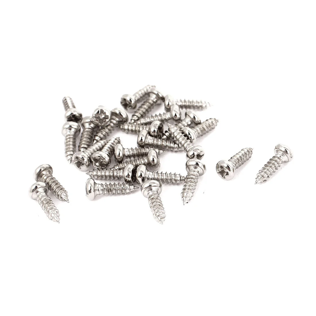 30 Pcs 0.8mm Pitch Phillips Pan Self Tapping Drilling Screws Bolts M2x7mm