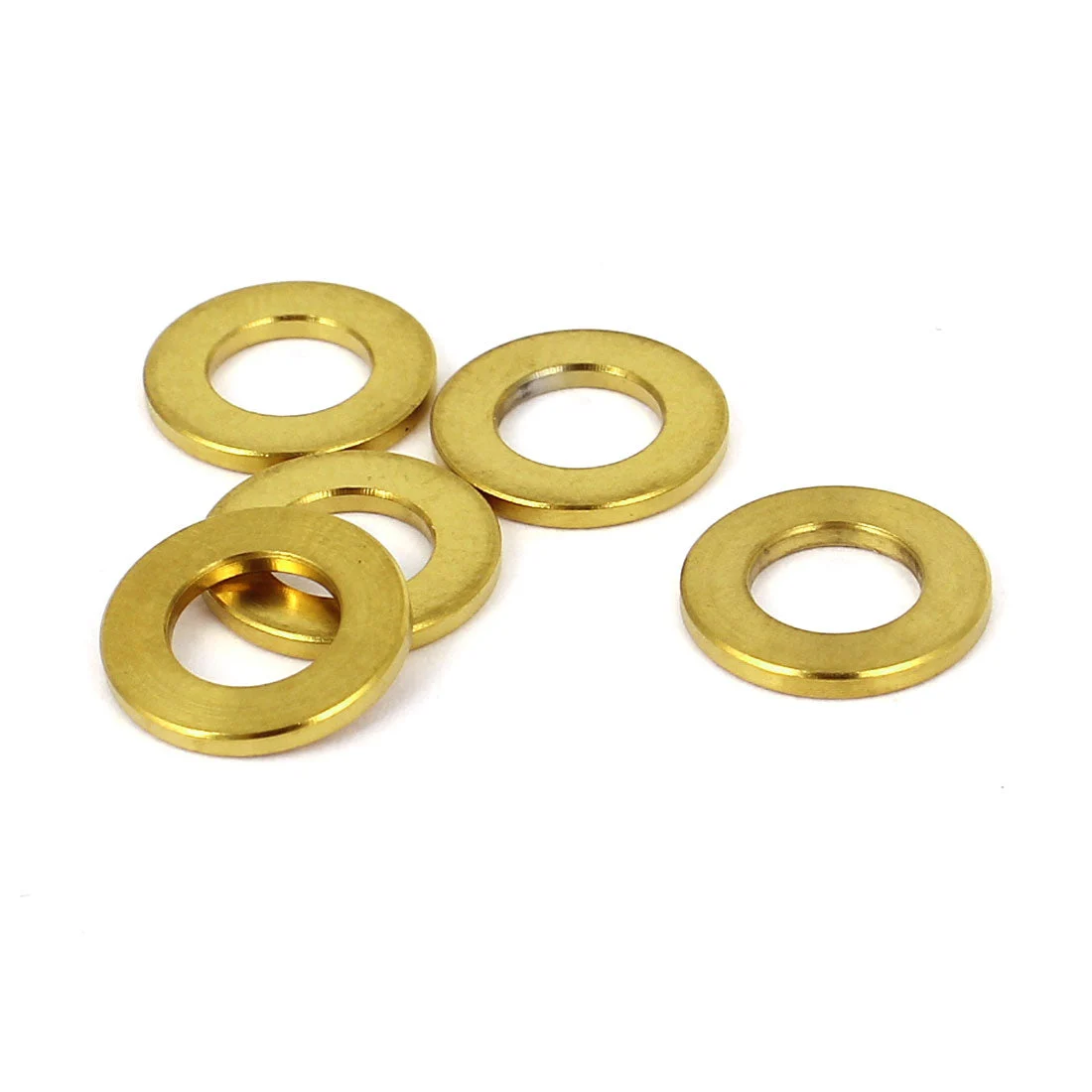 5 Pcs M6 Gold Tone Titanium Ti Metric Plain Flat Washer DIN 125A for Bolt Screw