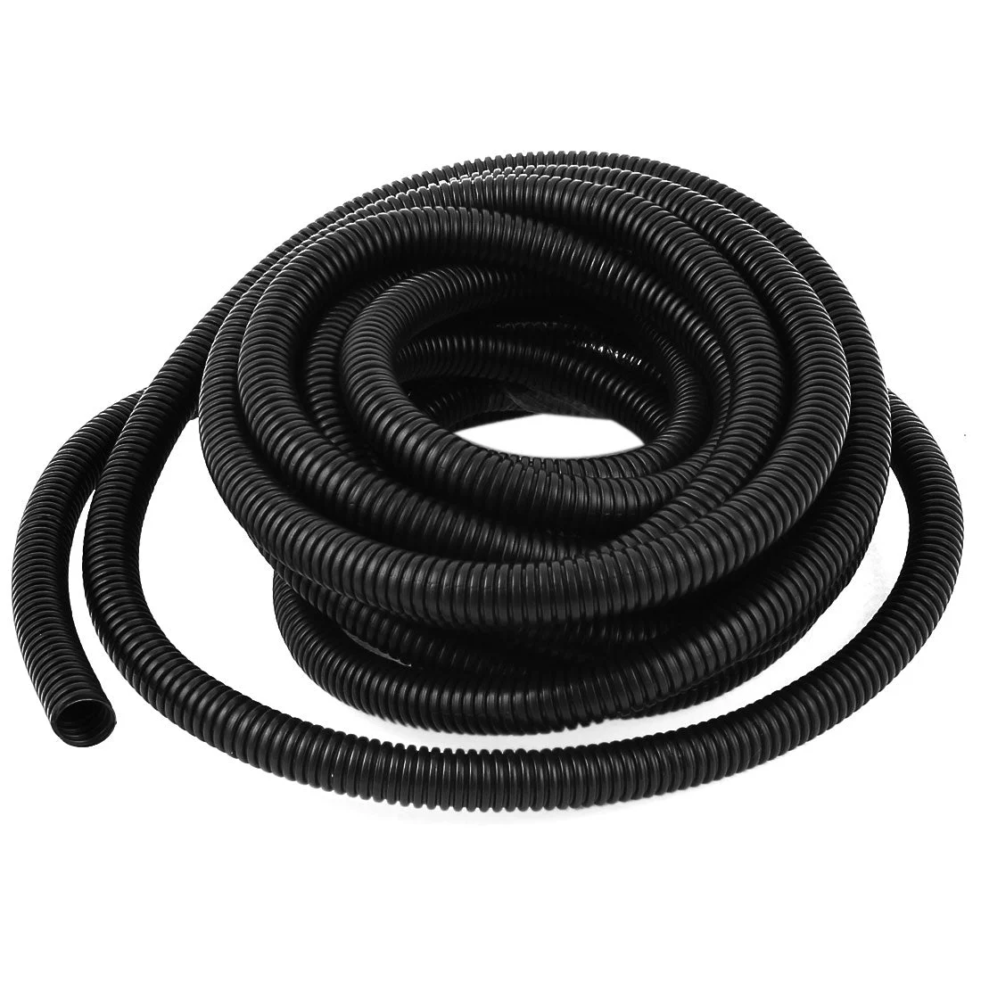 5.8 M 10 x 13 mm PP Flexible Corrugated Conduit Tube for Garden,Office Black