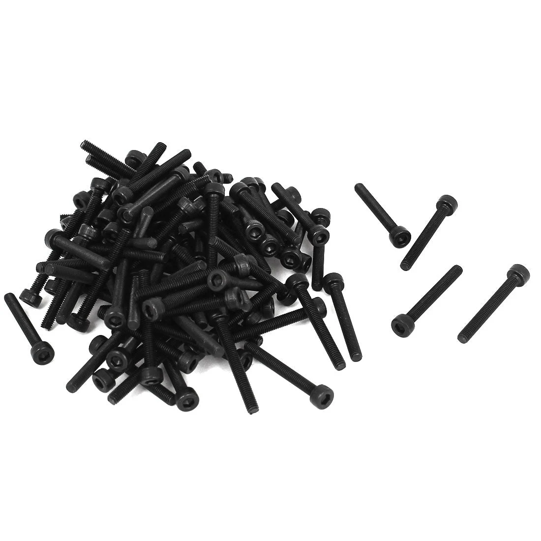 100Pcs M3x25mm 12.9 Alloy Steel Screw Cap Point Hex Socket Screws Bolts