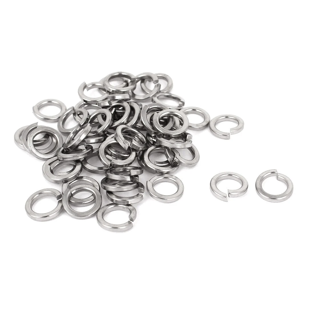 50pcs 304 Stainless Steel Split Lock Spring Washers 5/16" Screw Spacer Pad