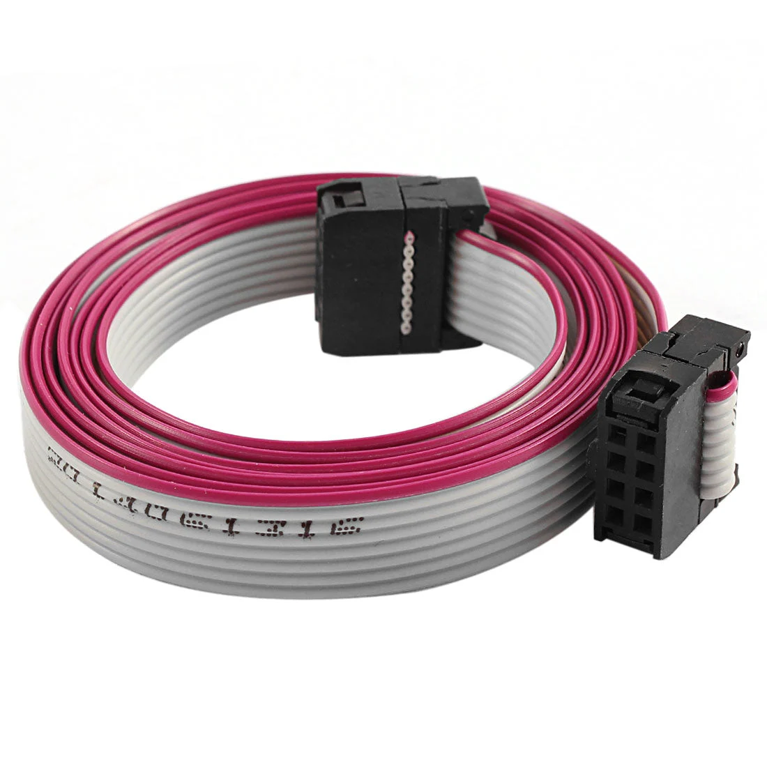 FC-8P IDC 8Pin F/F Hard Drive Data Extension Wire Flat Ribbon Cable Connector 100cm Long for Motherboard