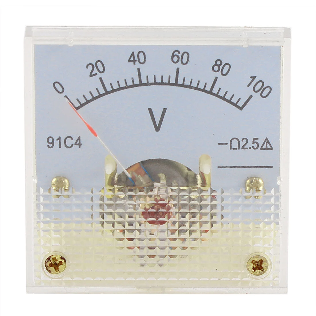 91C4 DC 0-100V Analog Panel Voltmeter Voltage Meter Measuring Gauge Class 2.5