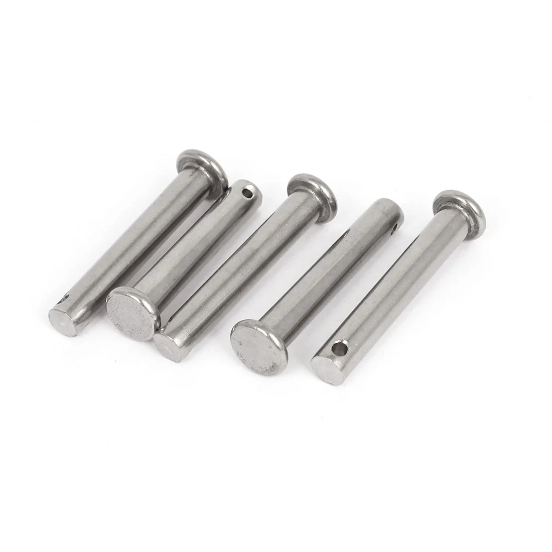 M8 x 50mm Flat Head Stainless Steel Round Clevis Pins 5 Pcs