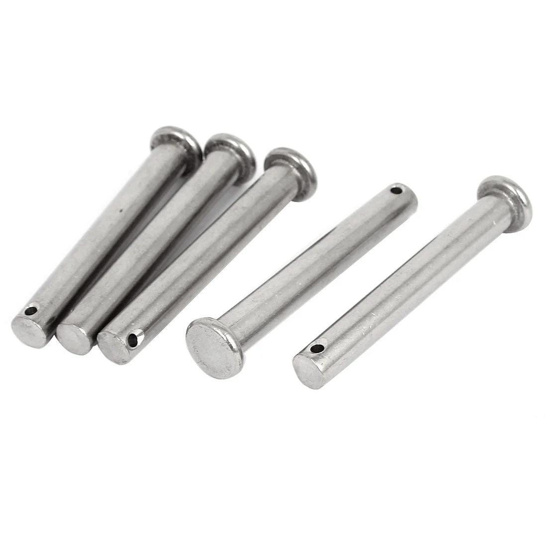 M8x60mm Flat Head 304 Stainless Steel Round Clevis Pins 5pcs