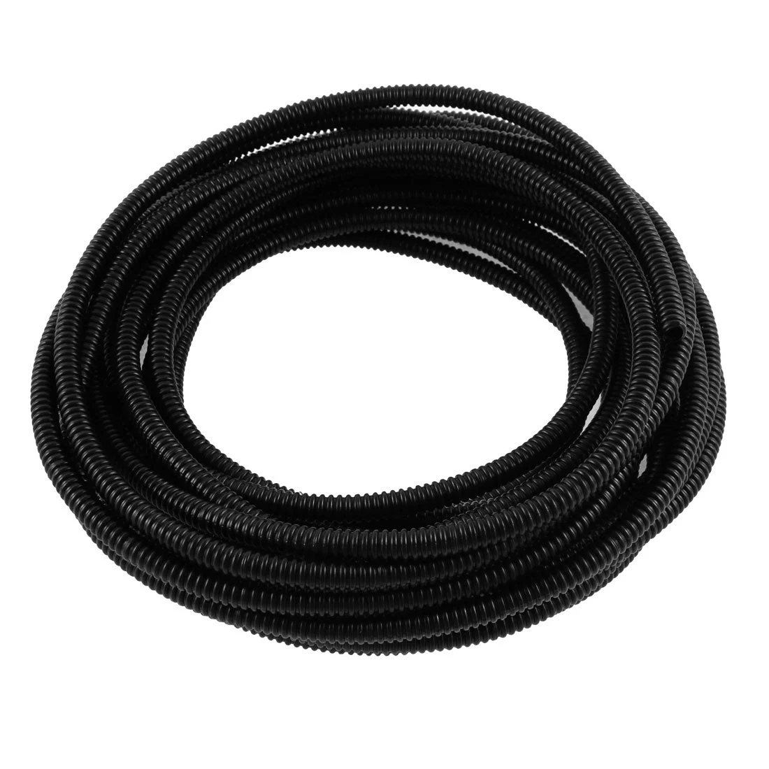 8 M 5 x 7 mm PVC Flexible Corrugated Conduit Tube for Garden,Office Black