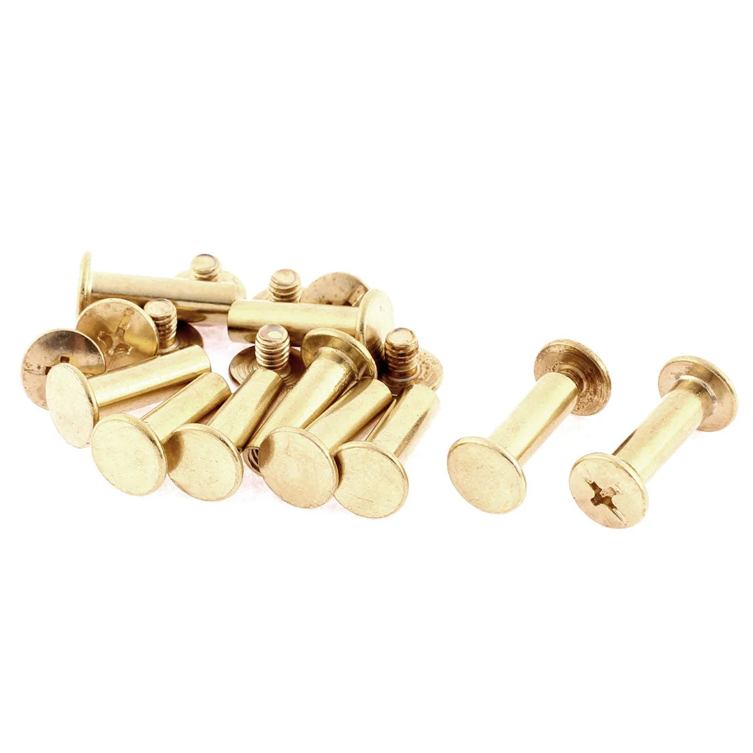 10pcs 5mmx15mm Brass Plated Binding Chicago Screw Post for Album Scrapbook