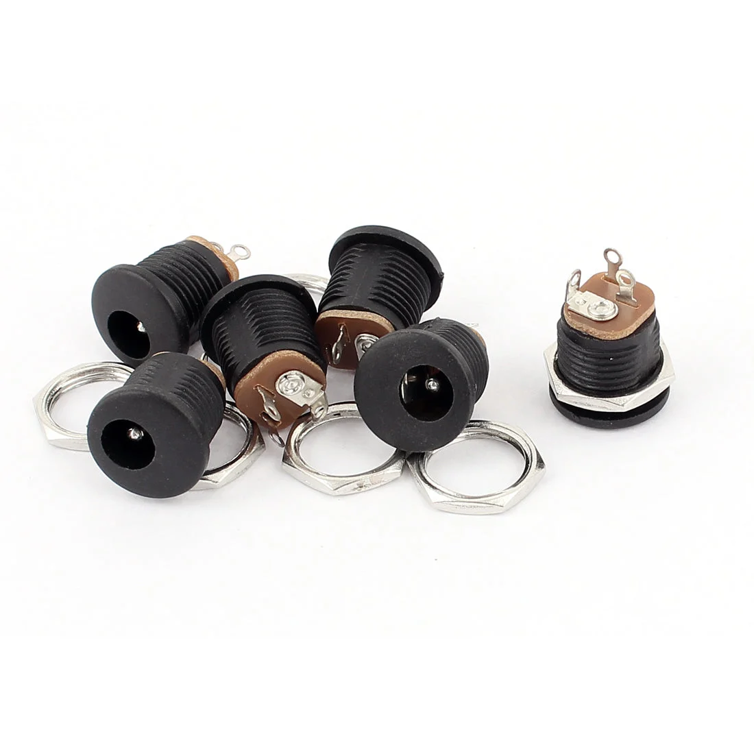 6pcs DC-005 Panel Mount DC Power Female Jack Socket Connector 5.5mmx2.1mm