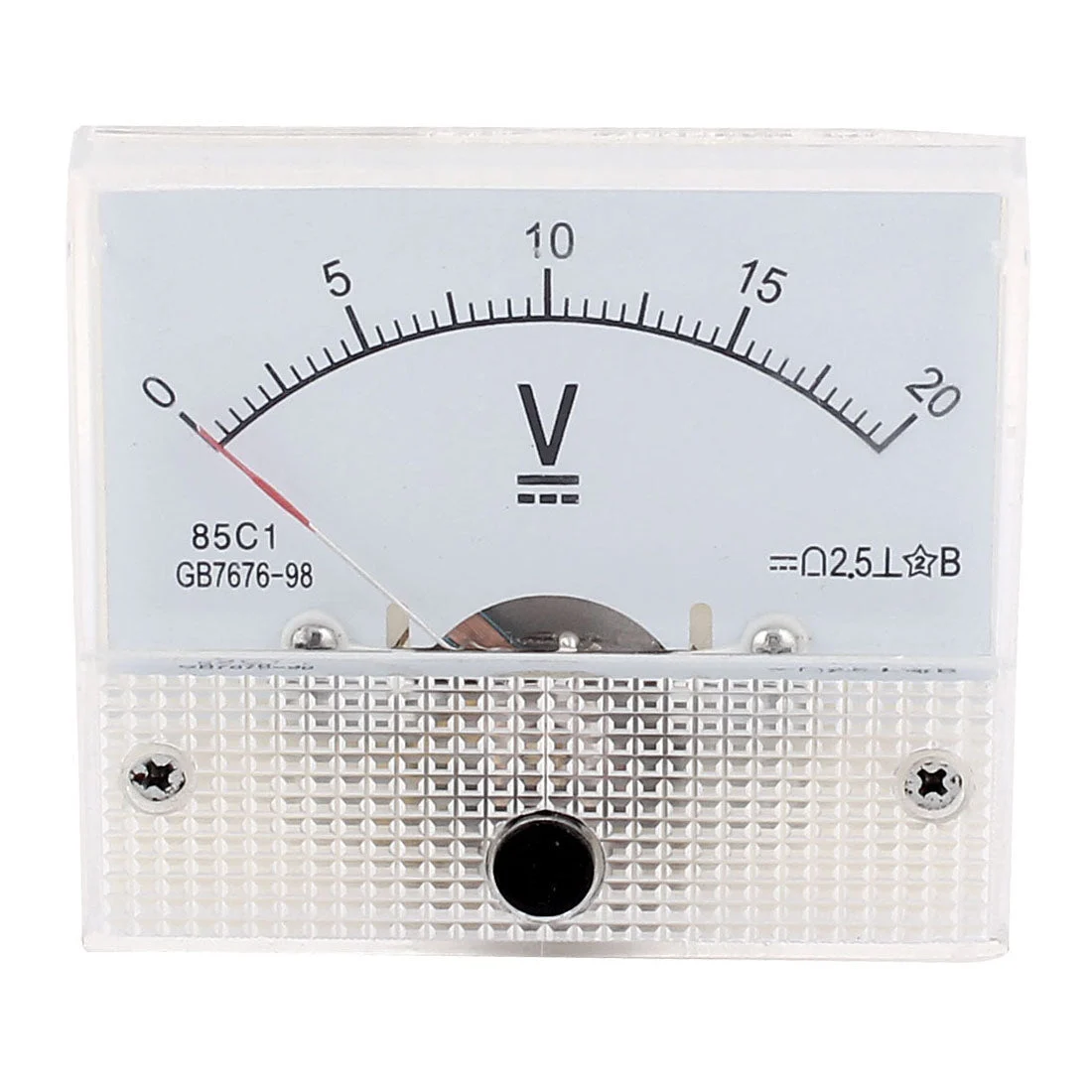 85C1 Class 2.5 Accuracy DC 0-20V Analog Voltmeter Volt Meter White