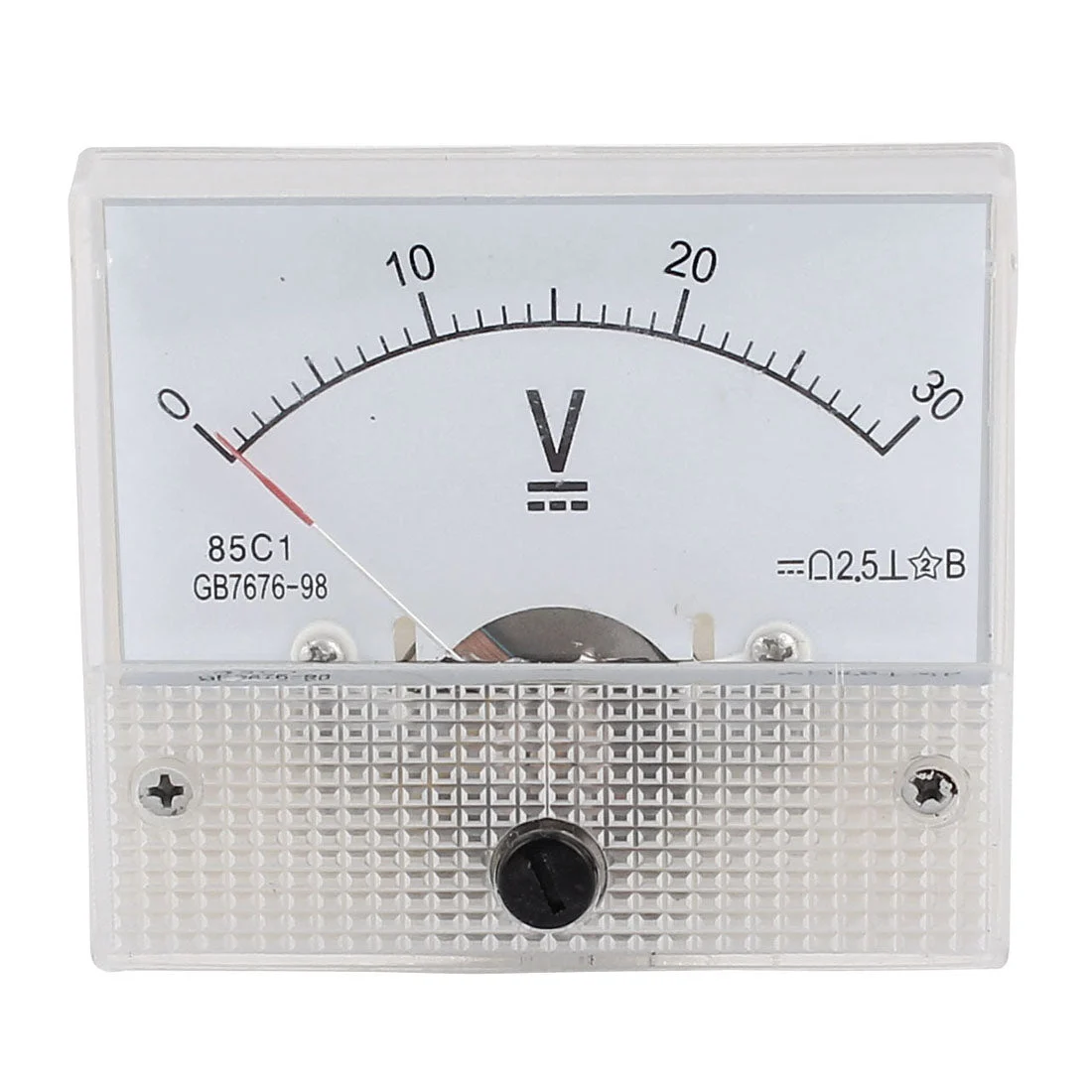 85C1 Class 2.5 Accuracy DC 0-30V Analog Voltmeter Volt Meter White