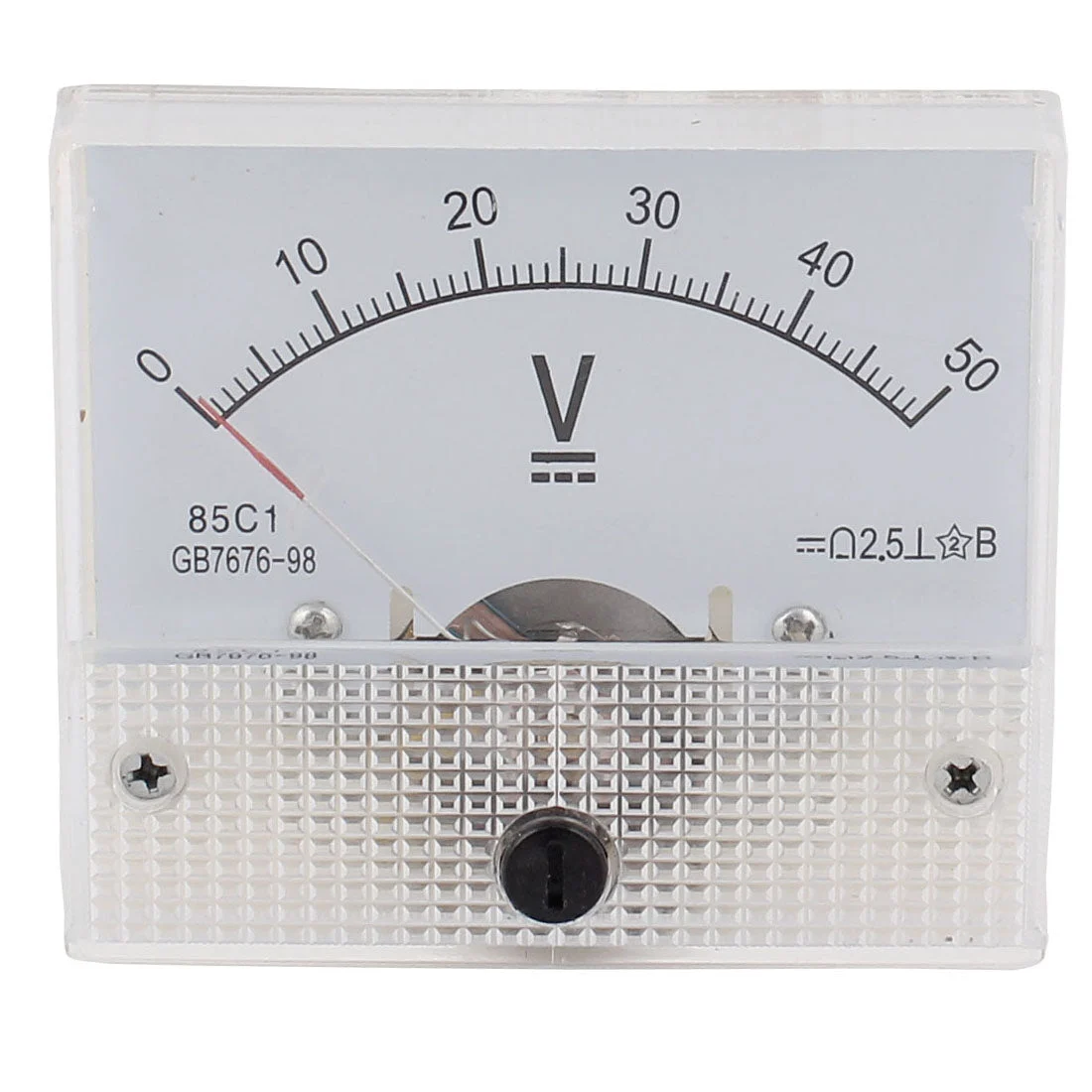 85C1 Class 2.5 Accuracy DC 0-50V Accurate Analog Voltmeter Volt Meter White