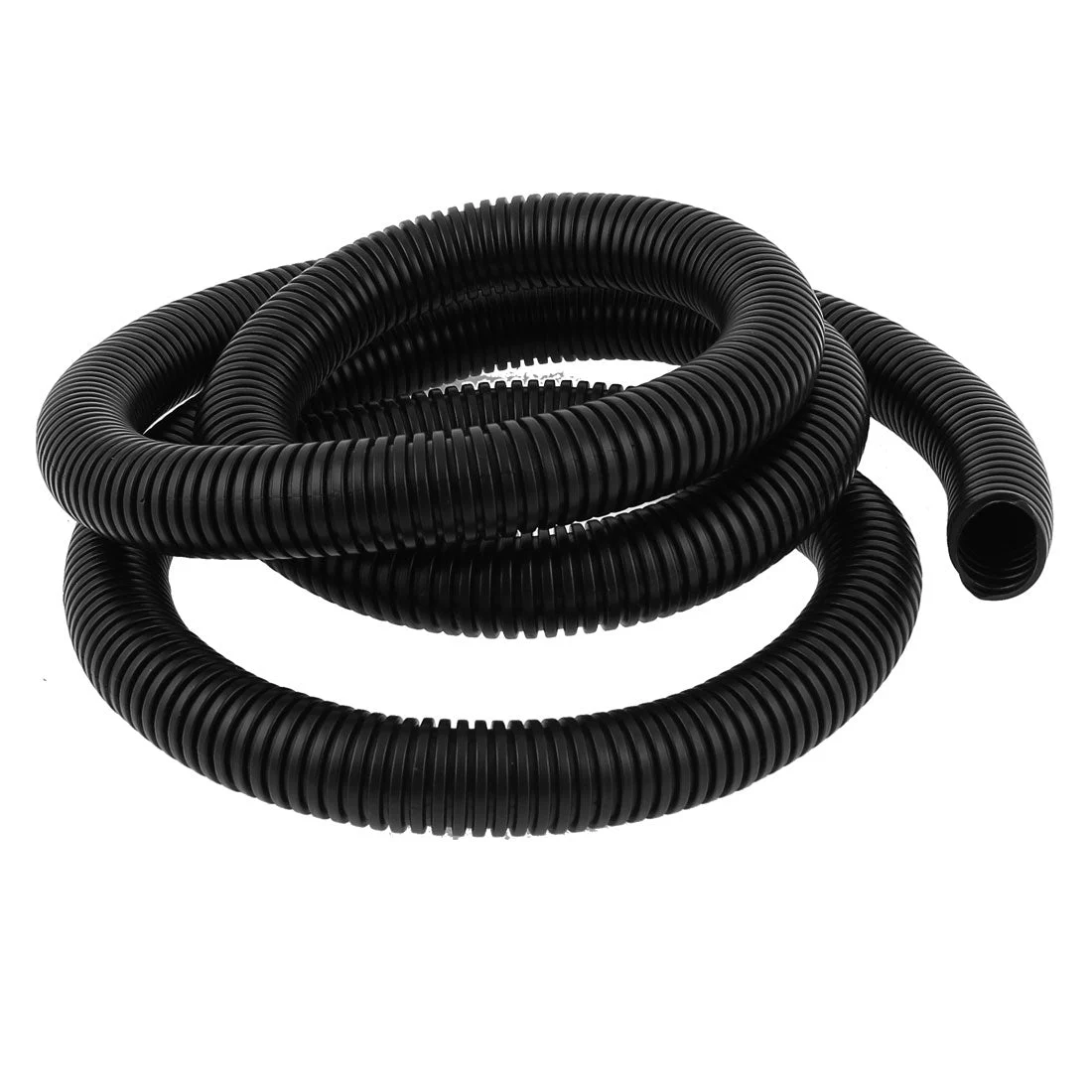 1.55 M 17.5 x 21.2 mm Plastic Corrugated Conduit Tube for Garden,Office Black
